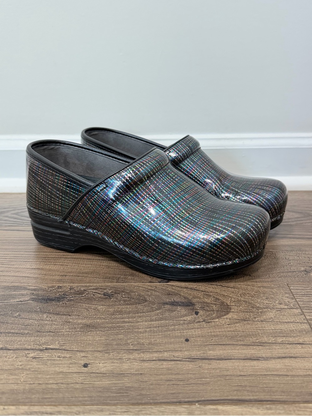 Dansko XP Professional Plaid Leather Clogs EU 40 US 9.5-10